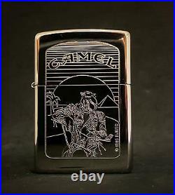 RARE Vintage 1994 Silver Plate Camel Biker Joe Zippo Lighter NOS NMINT