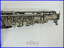 (RI3) 1925 Martin Handcraft Alto Saxophone, Vintage Silver Plated, Needs Resto
