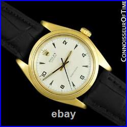 ROLEX OYSTER Vintage Mens 18K Gold Plated Watch Mint with Warranty