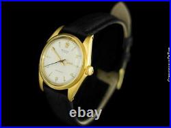 ROLEX OYSTER Vintage Mens 18K Gold Plated Watch Mint with Warranty