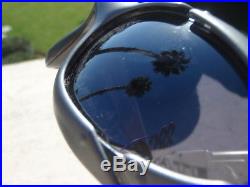 Rare OAKLEY PLATE Flat Matte Silver Black Iridium lens 03-850 VINTAGE w Oak Case