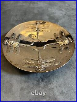 Rare Vintage Christofle Dragonfly Museum Libellule Tray Bowl Silver Plated