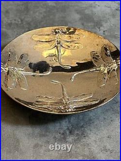Rare Vintage Christofle Dragonfly Museum Libellule Tray Bowl Silver Plated