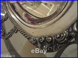 Rare Vintage Large Silver on Copper Meat Serving/Carving Tray
