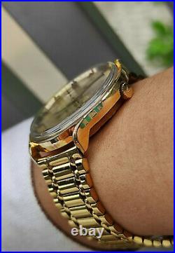 Rare Vintage Mido commander chronometer 9439 daydate Gold Plated swiss made