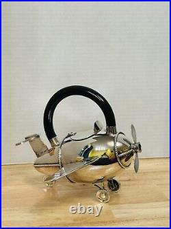 Rare & Vintage Silver-Plated Airplane Teapot Pottery Barn