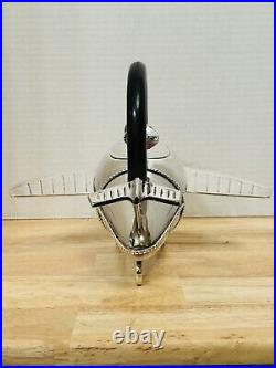 Rare & Vintage Silver-Plated Airplane Teapot Pottery Barn