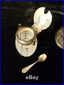 Rare Vintage Silver Plated Arab Figural Dining Table Salt & Pepper