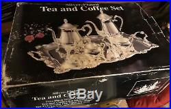 Rare Vintage Silver Plated Tea And Coffee Set New In Original Box