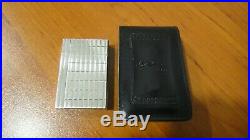 Rare Vintage St Dupont Gatsby Silver Plated Cut Lines Design Lighter With Case