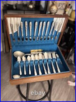 Rare & Vintage Tudor Plate 58 Piece Silver Plated Set With Original Box & Paper