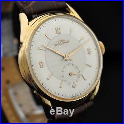Real Vintage Delbana Gold Plated Nice Guilloche Dial Manual Wind Watch Working