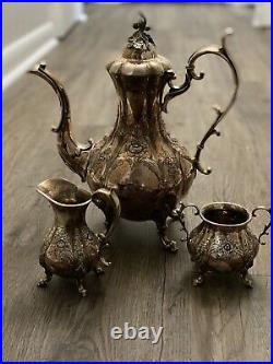 Reed & Barton Winthrop Vintage silver plated coffee tea 3 pc