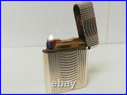 S. T. DUPONT LIGHTER SOUBRENY line in silver plated vintage rare