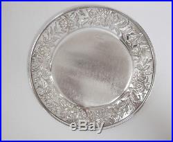 Set Of 8 Vintage S. Kirk & Son 6 Sterling Repousse Plates, 970 Grams