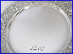 Set Of 8 Vintage S. Kirk & Son 6 Sterling Repousse Plates, 970 Grams
