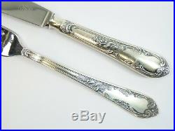 SOLINGEN Silver Plate Cutlery Vintage Ornate Pattern 61 Piece Canteen for 12