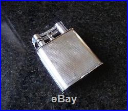 STUNNING SILVER PLATE DUNHILL Vintage Unique Table Lighter/ EXCELLENT Condition