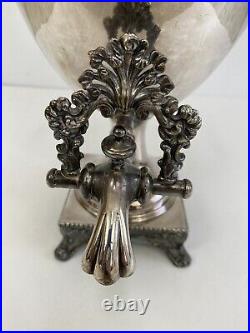 STUNNING VINTAGE SILVER PLATE HOT WATER/COFFEE URN, 20 TALL Ornate Handles /rw