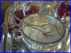 SUPERB VINTAGE ENGLISH SHEFFIELD SILVER SERVING CLAW TONGS for ENTREE or ICE
