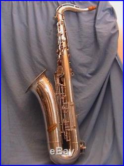 Saxophone vintage Keilwerth Tenor The New King. Silver plate 1958