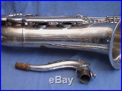 Saxophone vintage Keilwerth Tenor The New King. Silver plate 1958