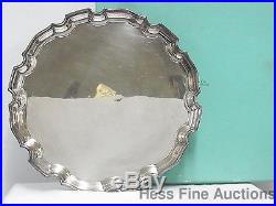 Scarce Vintage Tiffany Co Huge Silver Plate Platter Round Tray w box