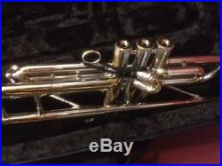 Selmer DeVille silver plate b flat trumpet Serial # 31851 60's vintage with gig ba