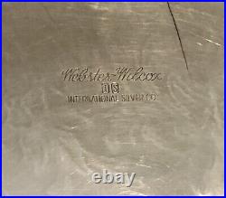 Serving Trays Silver Plated Webster Wilcox / unmarked Vintage Etched Set 2