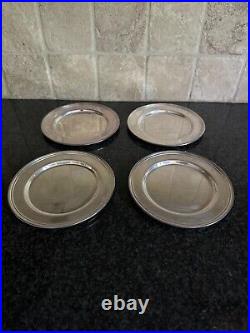 Set of 4 International Silver Company Concord 6 Bread & Butter Plate Plates Vtg