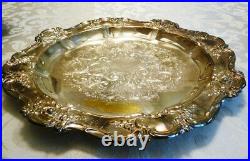 Set of 4 Vintage Towle Silver Plate Old Master Serving Bowls and Tray