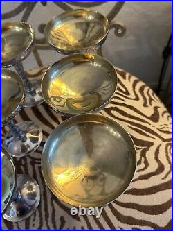 Set of 6 Vintage Silver Plated Compote Dessert Dishes. Beautiful