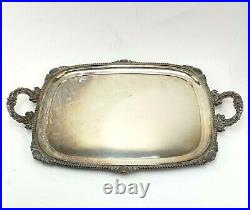 Sheffield Silver Tea Service Platter/Plate Vintage 27.5 x 17 x 0.5 Used Condt