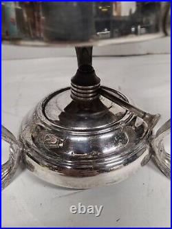 Sheridan Silver Company Vintage Silver Plate 20 3-Piece Samovar