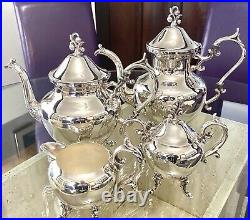 Sheridan Vintage Silver Plate Mid-Century 5-Pc Coffee & Tea Service Set