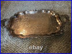 Silver Plate Ascot LARGE Serving Tray' Vintage @ LOW PRICE L@@K