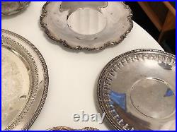 Silver Plate Tray Lot Scrap Or Collect Vintage Lot Mixed Rare Excellent Complete