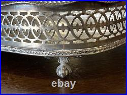 Silver Plate Tray With Ball & Claw Feet