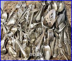 Silver Plated Cutlery 10lbs Vintage Flatware Lot