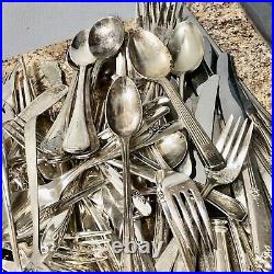 Silver Plated Cutlery 10lbs Vintage Flatware Lot