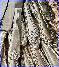 Silver Plated Cutlery 10lbs Vintage Flatware Lot