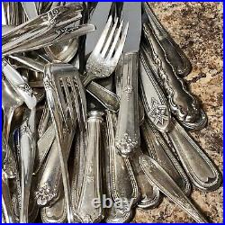 Silver Plated Cutlery 10lbs Vintage Flatware Lot