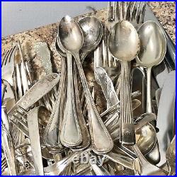 Silver Plated Cutlery 10lbs Vintage Flatware Lot