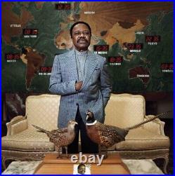 Silver Plated Game Pheasant Tray Omar Bongo Ondimba President of Gabon Africa