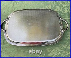 Silver-plate Crescent Coffee & Tea Set WithUniversal Tray Vintage Needs Polishing