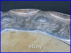 Silver plate electroplate vintage Victorian antique bread board platter