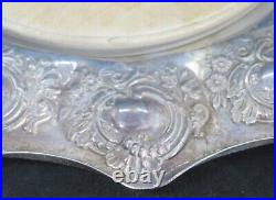 Silver plate electroplate vintage Victorian antique bread board platter