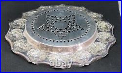 Silver plate electroplate vintage Victorian antique bread board platter