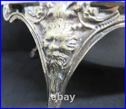 Silver plate electroplate vintage Victorian antique footed roller bacon warmer