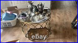 Silver plate vintage antique HUGE lot Tea pots